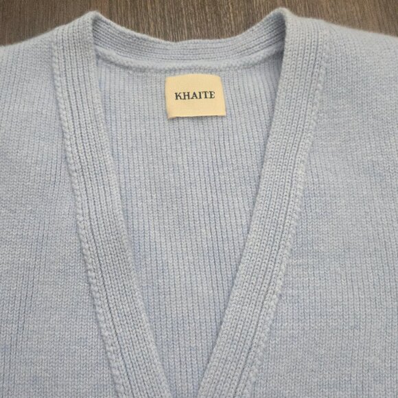 KHAITE Scarlet cardigan light blue size M - Picture 2 of 5